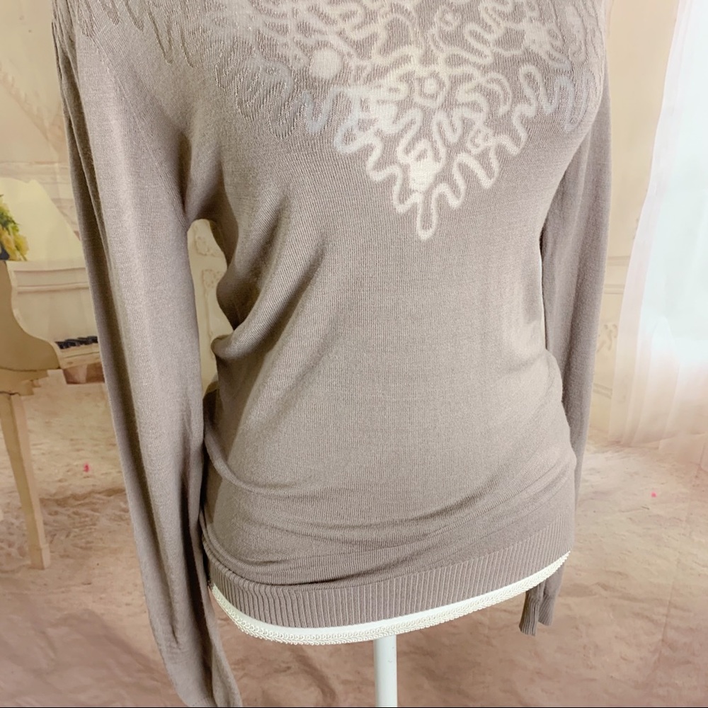 NEW Current Air Mesh Panel Long Sleeve Top - Picture 6 of 11